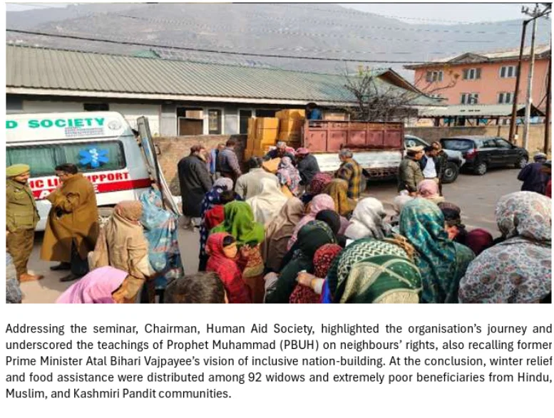 Human Aid Society's livelihood initiative supporting vulnerable households in Kashmir